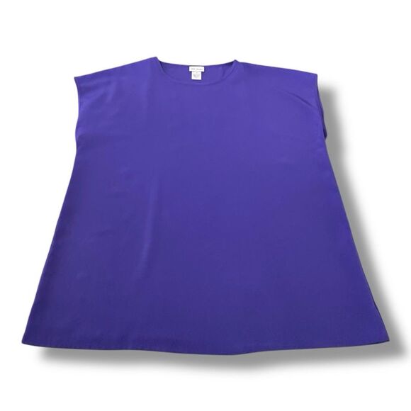 Vicki Wayne Tank Top Blouse Purple Sleeveless Shirt Professional Women’s Size 16 - Picture 1 of 8